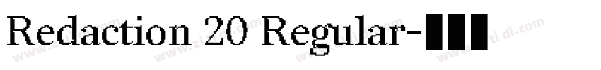 Redaction 20 Regular字体转换